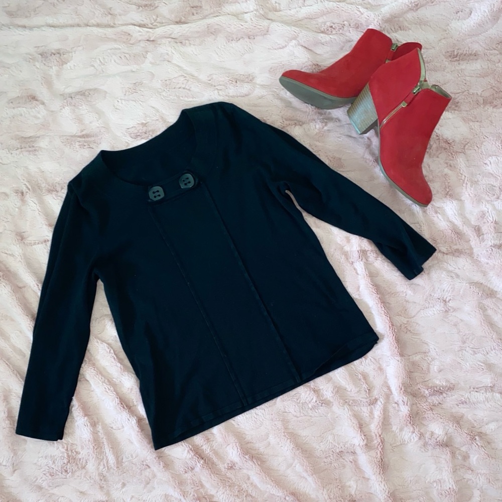 Black Scoop Neck Sweater